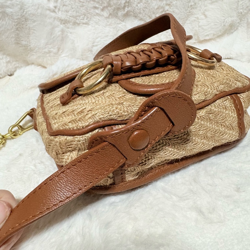 See By Chloe Woven Crossbody Bag with Brown Leather - Picture 8 of 12